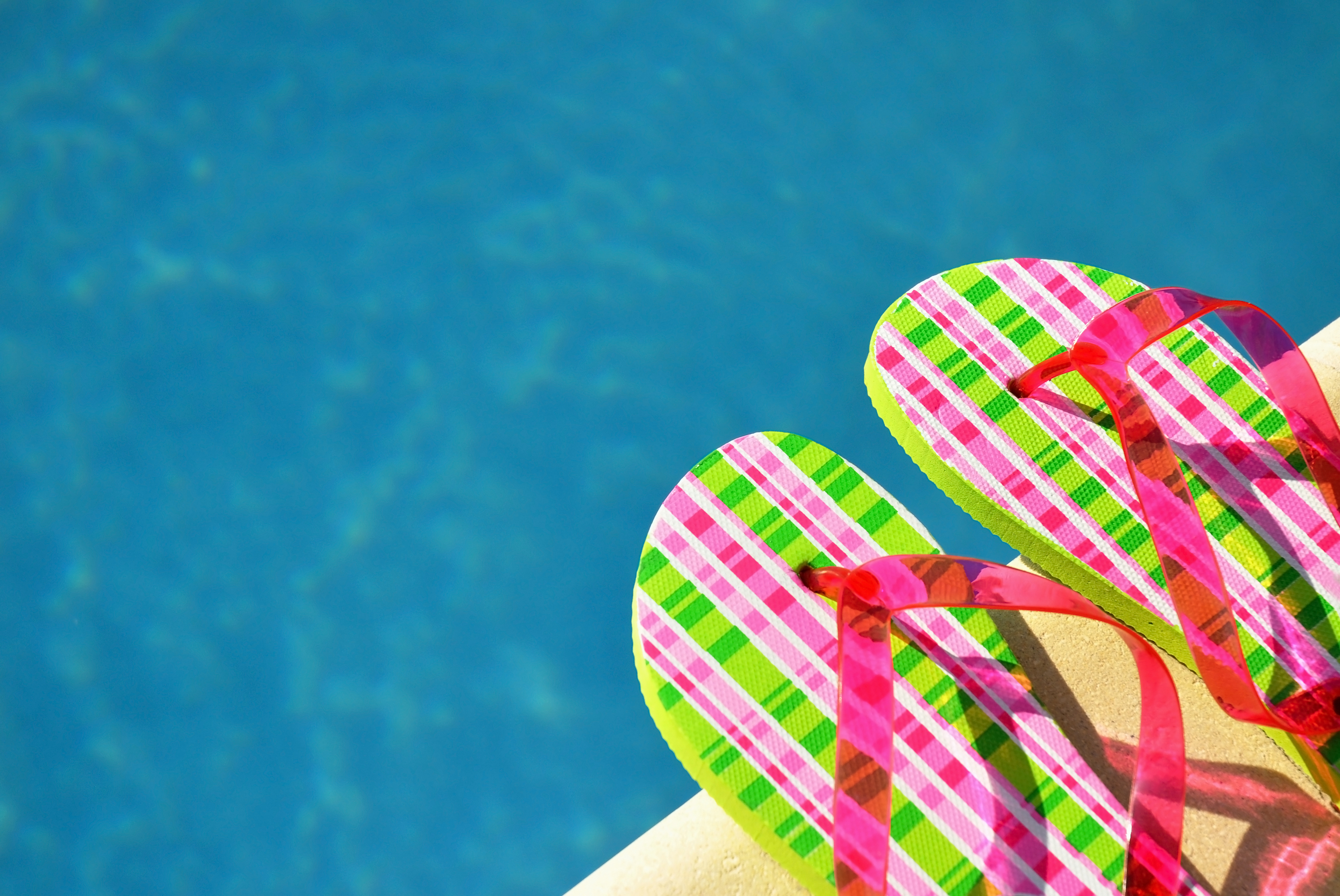 pool party flip flops